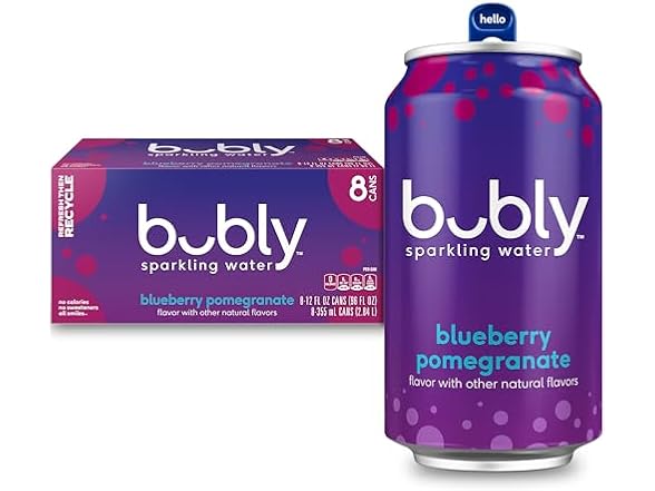 bubly Sparkling Water, Blueberry Pomegranate