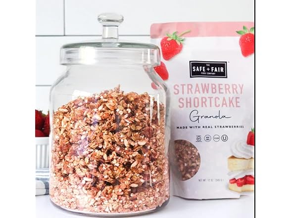 Safe + Fair Strawberry Shortcake Granola 12 oz