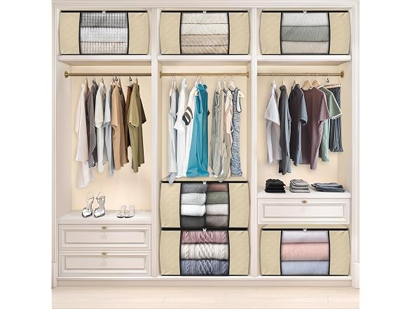 Fab totes 60L Beige 8 Pack Storage Bags