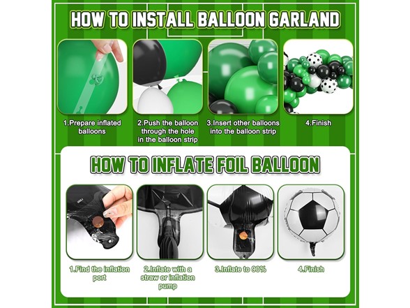16th Birthday Soccer Balloon Garland Kit