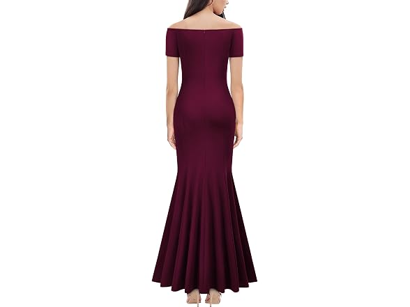 Aisize Women (M) Elegant Off Shoulder Ruffle Dress
