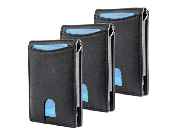 RFID Blocking Slim Leather Wallet