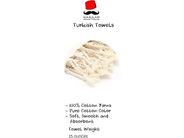 Bazaar Anatolia Turkish Bath Towel 100%