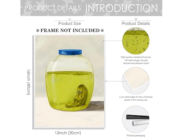 Funny Pickle Eclectic Canvas Wall Art