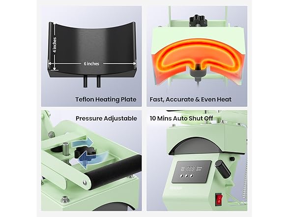 EENOUR B0CZMZC4BT hat press- Green