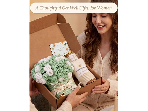 Get Well Soon Gifts for Women Crochet Fl