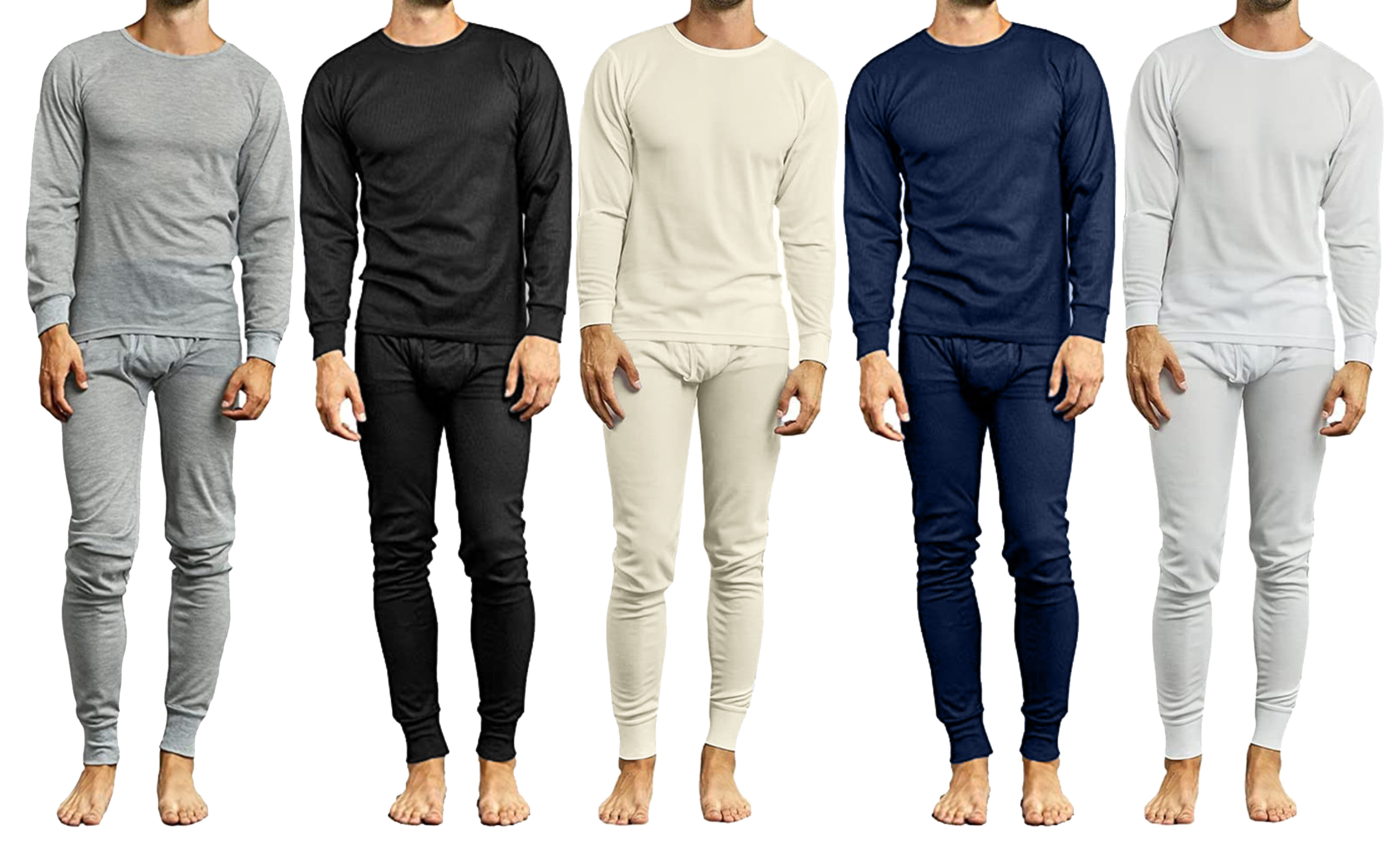 Asst Mens Winter Thermal Top & Bottom Set - Gallery 8
