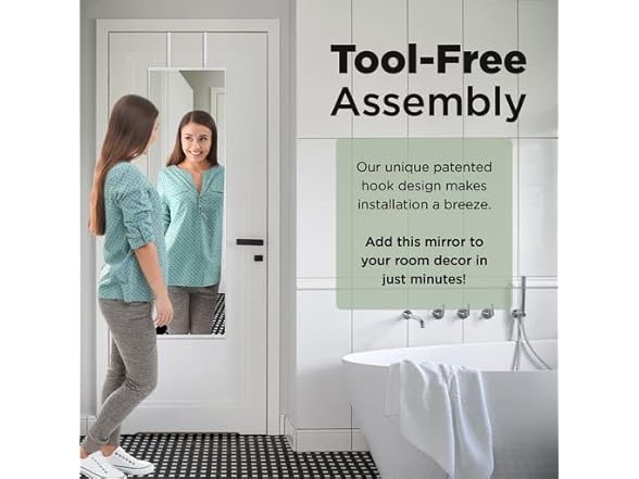 Mirrotek Full Length Adjustable Aluminum Mirror