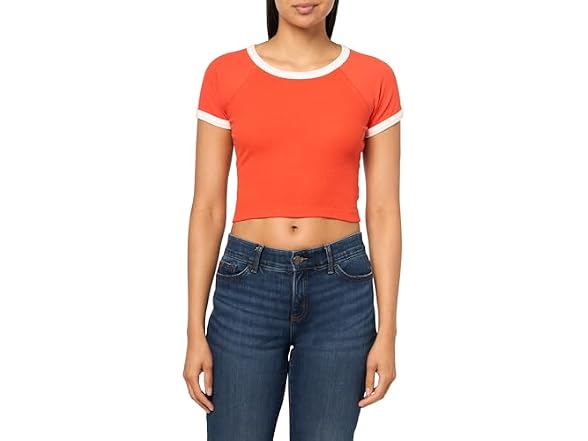 Forever 21 (M) Cropped Ringer Ravishing Tee
