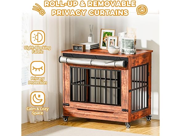 Dog Crate Furniture, Double Door Wooden