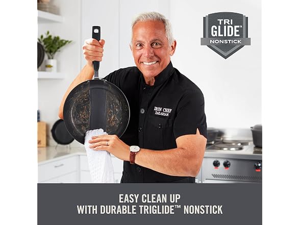 Zakarian by Dash Nonstick Stainless Steel Fry Pan Set
