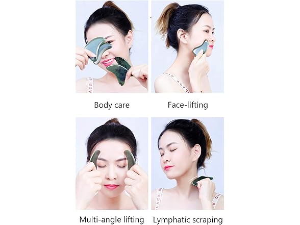 3Pcs Aventurine Guasha Scraping Massage Tools