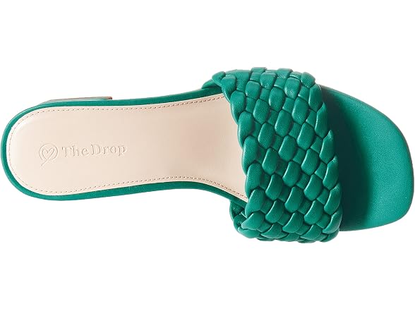The Drop Women's Paisley Woven Square Toe Block Heel Sandal