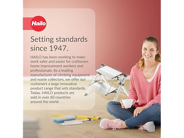 Hailo MK80 Mini (Aluminum) Mini Steel Step Stool