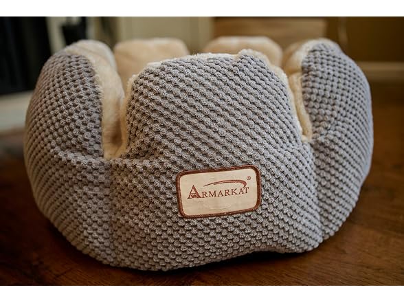 Armarkat Plush Cat Bed with Tall Sides