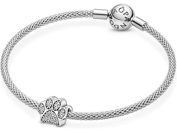 PANDORA Paw Prints Charm, Sterling Silver, Cubic Zirconia, O (Open Box)