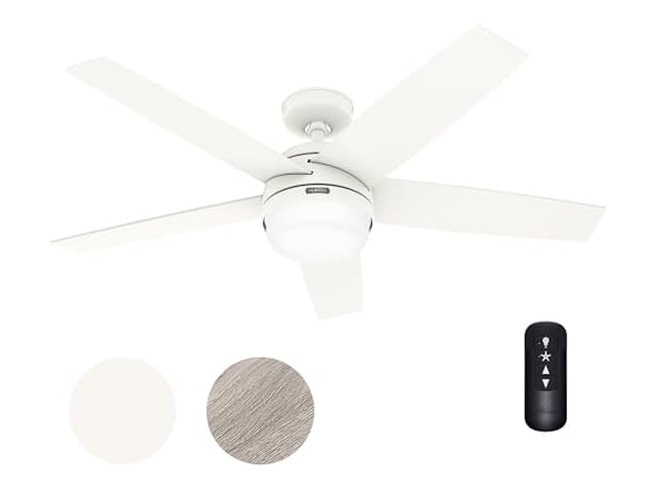 52" Hunter Fan w/Light & Remote - White