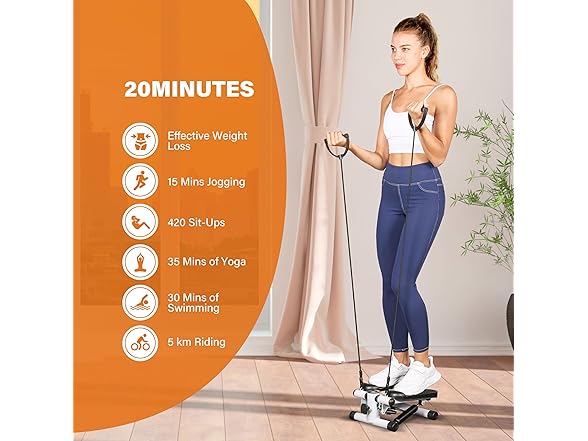 YSSOA Mini Stepper with Resistance Band