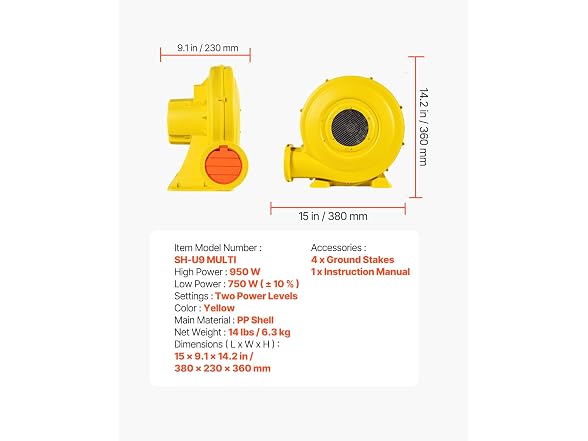 Inflatable Blower, Electric Air Blower