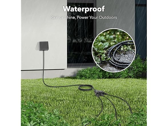 BN-LINK 2 Pack Triple Outlet Outdoor Extension Cord