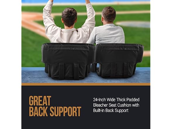 Wide Reclining Stadium Seat Cushion Blk