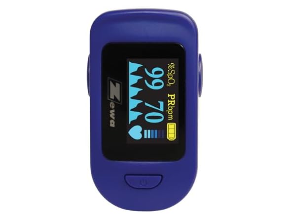 Zewa Deluxe Fingertip Pulse Oximeter with Color Display