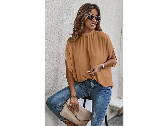 Angashion Women (XL) Tops Short Sleeve Top Shirts