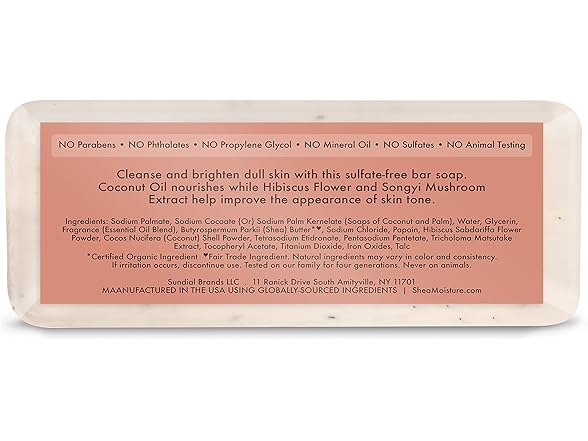 Shea Moisture Coconut Hibiscus Soap, 8oz