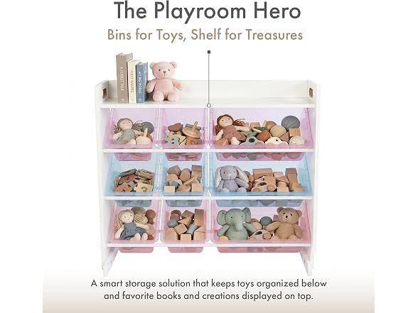Humble Crew Toy Organizer Display 9 Bins Pastel
