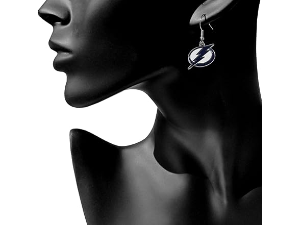 TB Lightning Chrome Dangle Earrings