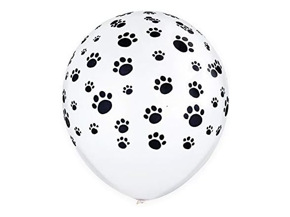 12 Inch Puppy Dog Paw Print Balloons