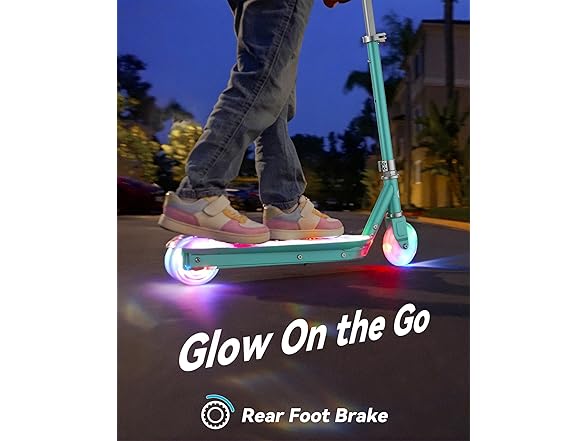 Gyroor Kids Electric Scooter with LED Lights – 2-Level Adjus (Open Box)