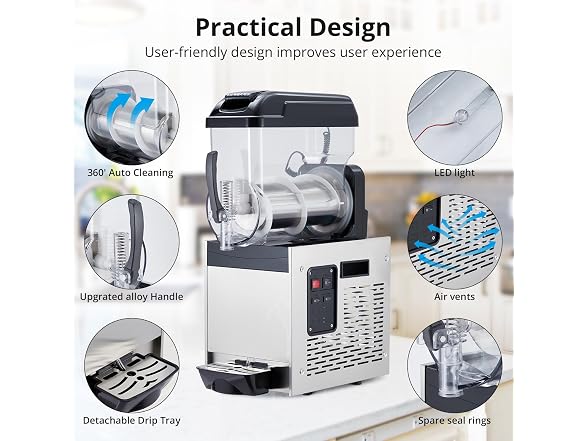 500W Commercial Slushie Machine Single Tank 12L