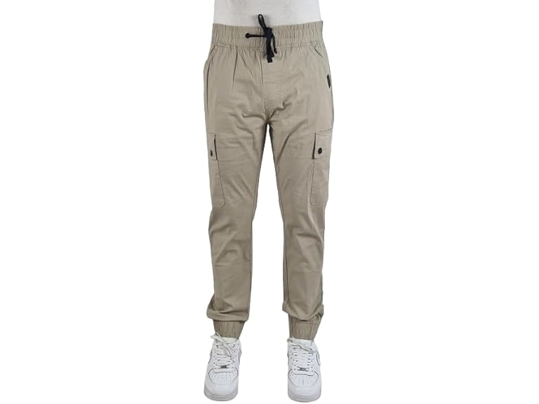 Bay York Men's Stretch Workwear Pant with Elastic Waistband