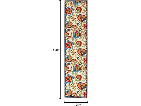 Nourison Home Aloha 2'3" x 10' Multicolor Outdoor