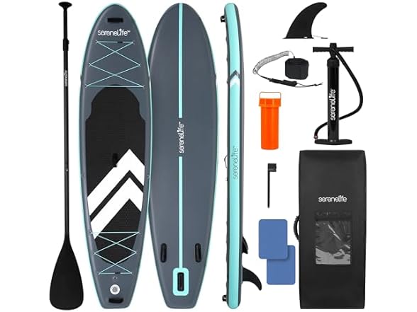 SereneLife 11’ Inflatable Stand Up Paddle