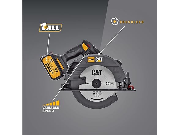 CAT DX532 18V Brushless 7-1/4in Circular Saw Kit