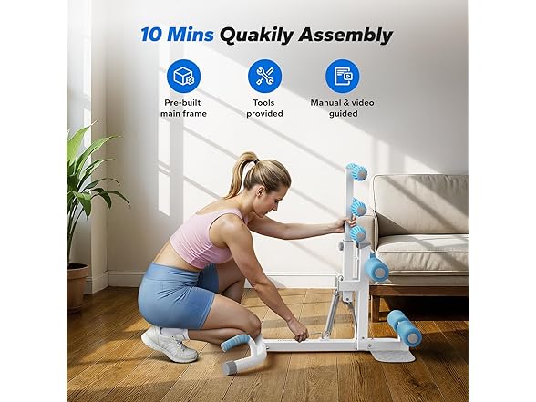 White/Blue Deep Squat Machine