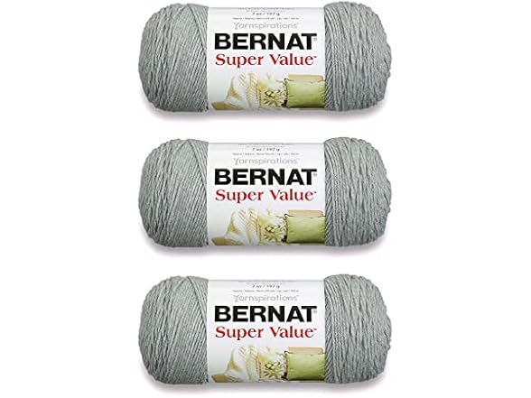 Bernat Super Value Soft Gray Yarn