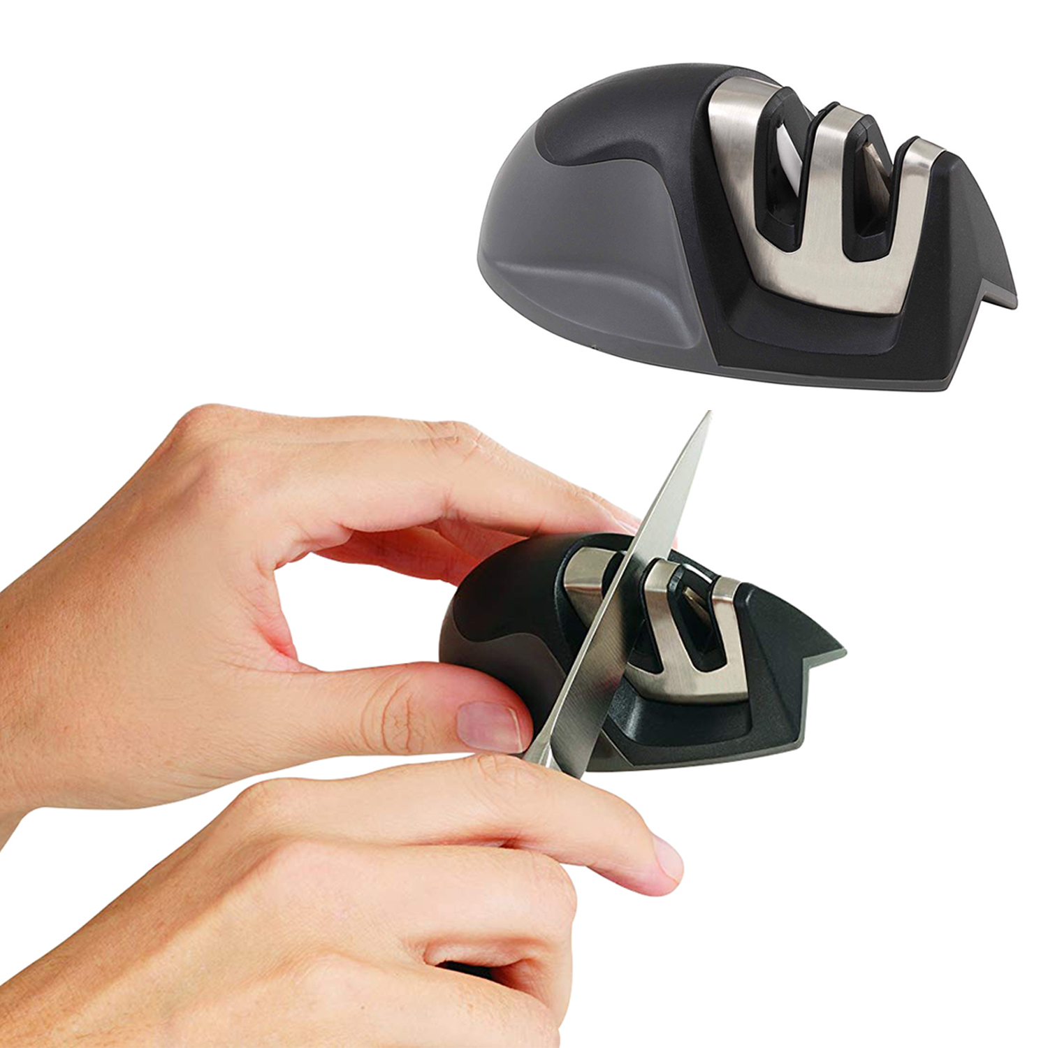 2 Pack: Dual Edge Grip Knife Sharpener - Gallery 7