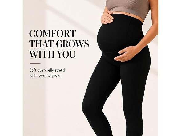Sunzel Maternity Leggings 28in S Black
