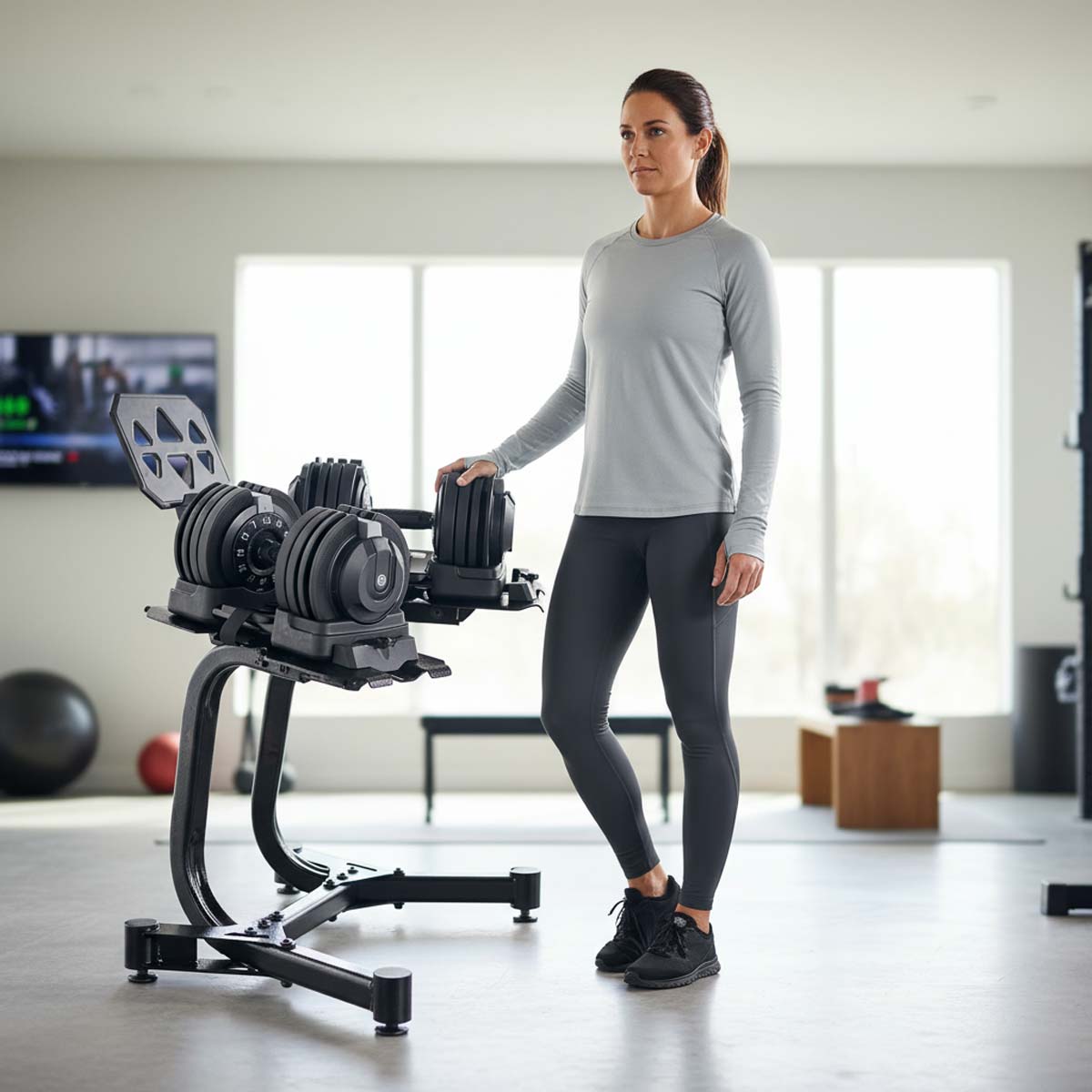 Echelon Strength Adjustable Dumbbells with Stand - Gallery 15