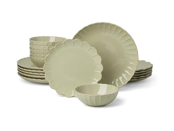 Lenox French Perle Scallop 18-Piece Dinnerware Set for 6
