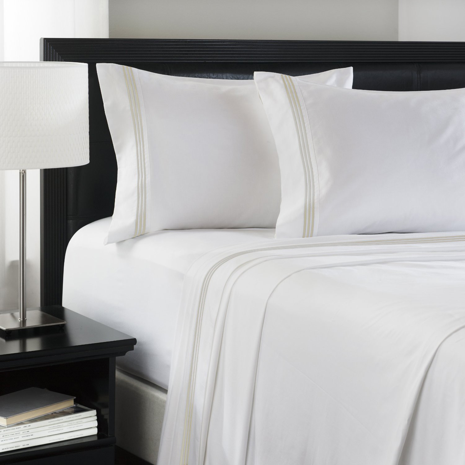 Luxury Home 3 Lines Microfiber Sheet Set - Gallery 11
