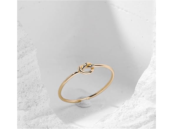 NAOKETEN 10K Yellow Gold 1mm Italian Ring (Size 7)