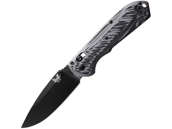 Benchmade - Freek Outdoor EDC Knife, Drop-Point Blade with Gray/Black G10 Handle (560BK-1) (Open Box)