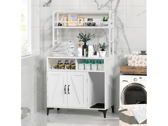 GOCAPTAIN Cat Litter Box Enclosure with Shelf Storage