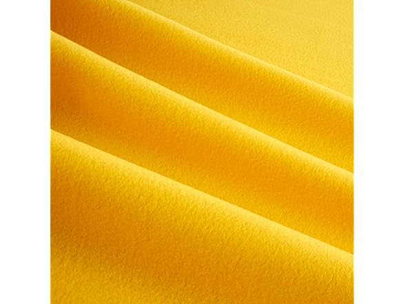 Polar Fleece Solid Bright Yellow, Fabric by the Yard