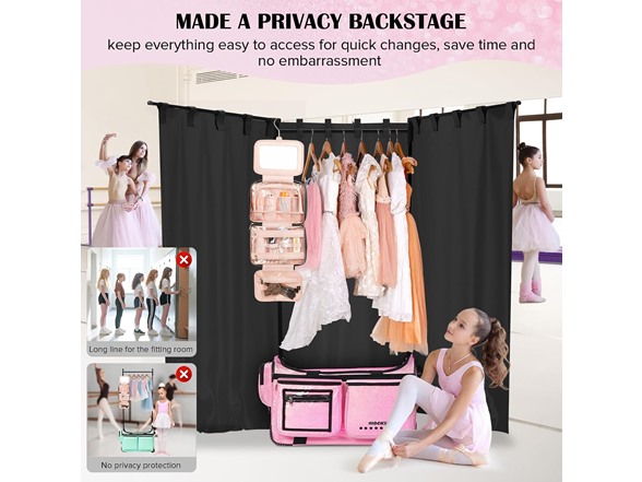 Rolling Dance Bag w/ Garment Rack 23- Choose Color