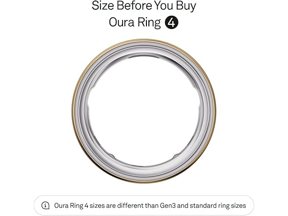 Oura Ring 4 - Gold - Size 8 - Smart Ring